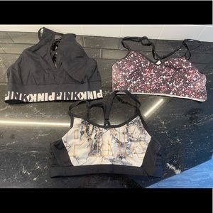 3 VS PINK Sports Bras
